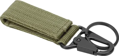 Immagine prodotto di Portachiavi da appendere alla cintura, cinturino con moschettone e anello, portachiavi, clip, fibbia, gancio, verde militare