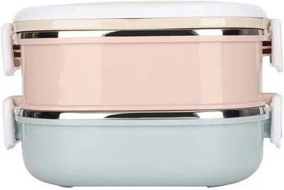 Produktbild von Isolerter Thermo-Lunchbox, 900 ml stahlerner Essensbehälter, thermo isolierter Container, für Kinder und Erwachsene