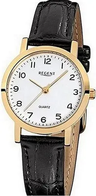 Produktbild von Regent Armbanduhr schwarz F-937 Damen Analog-Quarzuhr URF937