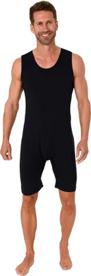 Produktbild von Pflegebody Ärmellos UNI, kurzer Pflegeoverall ohne Ärmel - mit Rückenreißverschluss ; navy , S