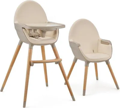 Productafbeelding van Kinderstoel - Eetstoel baby - Veilig eten - 2-in-1 functie - 58x55x96 cm - Beige