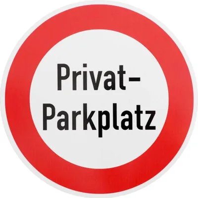 Produktbild von ORIGINAL VERKEHRSSCHILD 250 mit Sonder-Text PRIVAT-PARKPLATZ Verkehrszeichen Schild Verbotsschild Haltverbot Anhaltverbot Privatbesitz Grundstückschilder Warnschild nur Anlieger Privatparkplatz