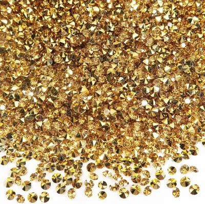 Imagen del producto de Diamantes de acrílico dorados, 4 mm, 5000 unidades, adornos para mesas y jarrones