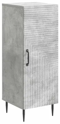 Image de Buffet vidaXL gris béton 33 x 34,5 x 89,5 cm en aggloméré
