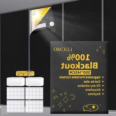 Produktbild von Famanu Verdunkelungsrollo 350 x 145 cm ohne Bohren - lichtundurchlässig - Sichtschutzfolie