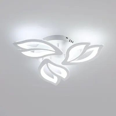 Produktbild von LED-Deckenleuchte Blume Weiß 40W 4500 lm, Ø50 cm, Kaltweiß 6500K, modernes Design für Wohnzimmer, Schlafzimmer, Küche, COMELY