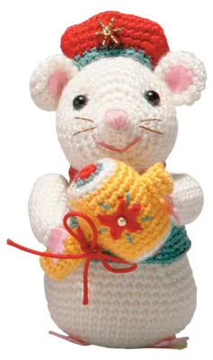 Produktbild von Olympus Amigurumi-Häkelset: Daikokuten Glücks-Maus von Hiromi Fukumura