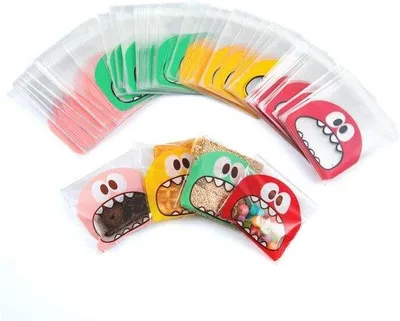 Produktbild von Koekjeszakjes mit Selbstklebenden Streifen, 300 Stück, Mehrfarbig, Lebensmittelbeutel, 13 x 10 cm