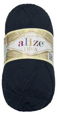 Immagine prodotto di Filato DIVA - 100g / 350 m - Nero