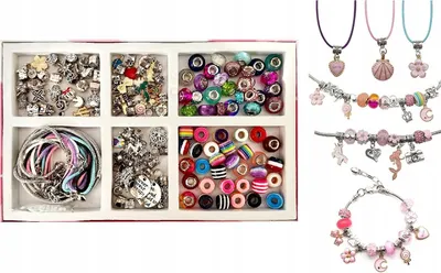 Produktbild von Kreative Armband Herstellung Perlen Set große Charms 150 Stück