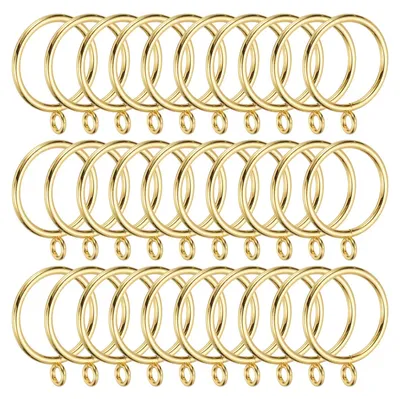 Image de Elzusha - Ensemble de 30 anneaux de rideau en métal avec œillets, finition dorée