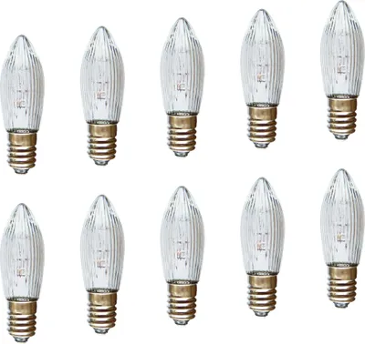 Produktbild von 10 Stück Topkerze 48 V / 3 W f. INNEN - für 5 Brennstellen