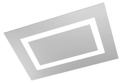Obrázok produktu pre Moderné obdĺžnikové stropné svietidlo Carpet Metal Grey 4 svetlá 2G11 70X47Cm