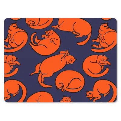 Produktbild von MuchoWow® Mauspad Mousepad Schlafend - Katze - Muster 23x19 cm - Mousepads - Maus Mat - Pad - Mausunterlage - Schreibtischunterlage - Mauspad