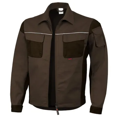 Produktbild von Qualitex Arbeitsjacke - strapazierfähige PROfessionals Arbeitsjacke - faserverstätkt MG 245 g - in Farbe: haselnuss/kastanie - Herren: L - Damen: 46