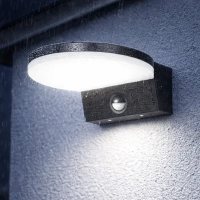 LED-Außenleuchte IP65 mit Bewegungsmelder, 15W, 1300lm, 4000K, anthrazit