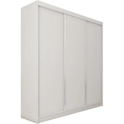 Produktbild von BEAUTYSOFA | Kleiderschrank MARIO 240 cm Weiß – Moderner Schrank ohne Spiegel, mit Schiebetüren, Minimalistisches Design