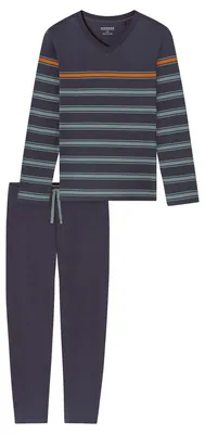Produktbild von Schiesser Herren Pyjama Casual Nightwear - graphit - Größe 56
