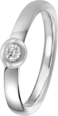 trendor 88391 Damen Diamant-Ring 925 Silber Brillant 0,10 ct 1