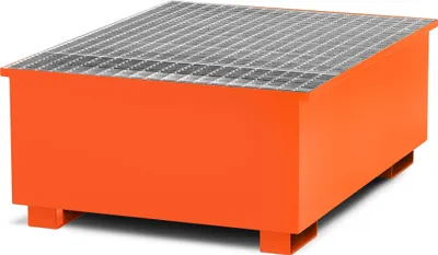 Produktbild von RR Industrietechnik Typ RTA-1 Auffangwannen für IBC aus Stahl mit Abfüllbereich RAL 2004 reinorange