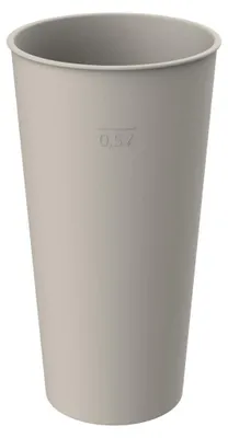 Produktbild von Stabiler, stapelbarer Kunststoff-Trinkbecher 0,5 Liter, haselnuss, für heiße Getränke