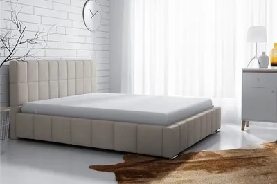 Obrázek produktu pro Čalouněná manželská postel 180x200 ZANDRA - béžová