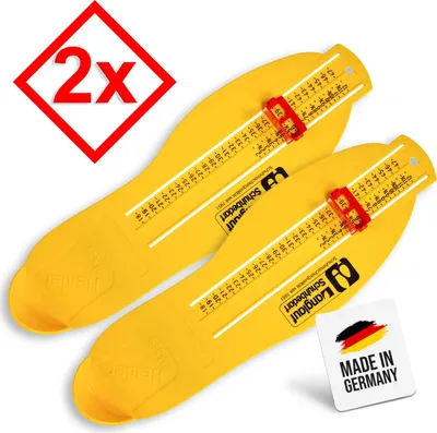 Produktbild von 2er Set Fußmessgerät  Germany – Schuhgrößenmesser & Schuhmessgerät Kinder von Heidermaß – präzise Schuhgröße messen für Kinder & Erwachsene zuhause