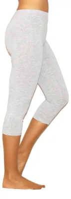 Zdjęcie produktu dla Legginsy damskie 3/4 Capri bawełniane LIGHT GREY XL