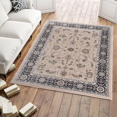 Obrázek produktu pro Koberec orientální koberec klasický orientální vzor - obývací pokoj -k473b světle béžový - barva: šedá, rozměr: 180 x 250 cm