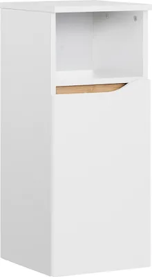 Produktbild von Bad Unterschrank in Weiß Glanz mit Weiß Hochglanz QUEIMADOS-66, B/H/T ca. 30/72/33 cm