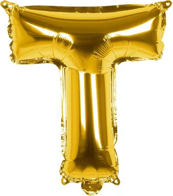 Produktbild von Folienballon T gold 36 cm