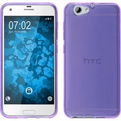 Produktbild von PhoneNatic Case kompatibel mit HTC One A9s - lila Silikon Hülle transparent Cover