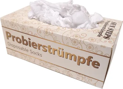 Produktbild von SUN STEPS Probierstrümpfe PROBIERSOCKEN Probiersöckchen 500 Stück WEIß