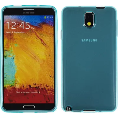 Produktbild von PhoneNatic Case kompatibel mit Samsung Galaxy Note 3 - türkis Silikon Hülle transparent + 2 Schutzfolien