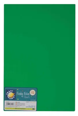 Image de Craft Planet, mousse Funky Foam, environ 30 x 45 cm, épaisseur 2 mm, 1 feuille verte