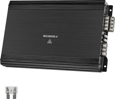 Immagine prodotto di Amplificatore per auto SucceBuy a 4 canali, amplificatore di potenza in classe AB bypassabile, max. 4 x 250 W a 4 ohm / 4 x 500 W a 2 ohm, amplificatore potente per SUV, pick-up e fuoristrada, amplificatore audio multicanale