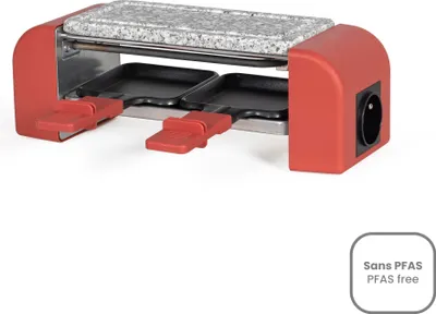 Obrázek produktu pro Raclette gril pro 2 osoby, 450 W, červený Livoo DOC310R
