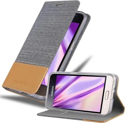 Image de Cadorabo Housse pour Samsung Galaxy J1 2016 Housse en gris Housse pour portable Etui Book Case Cover