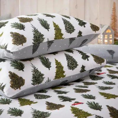 Produktbild von Furn - Bettwäsche-Set "Evergreen", Angerauhte Baumwolle RV3522 (Kingsize) (Tannengrün)