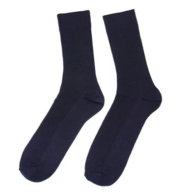Produktbild von Herren Basic Socken aus Wolle 1:1 Rippe Marine Größe 43-46