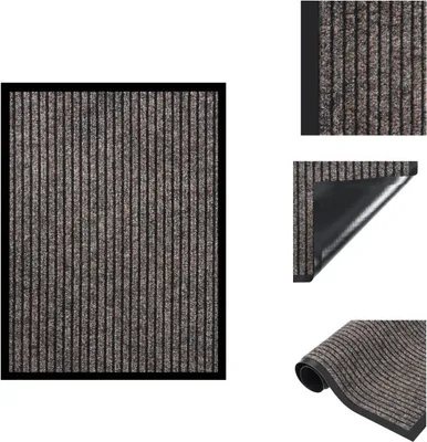 Image de vidaXL Paillasson Beige Rayé 40x60 cm - Paillassons