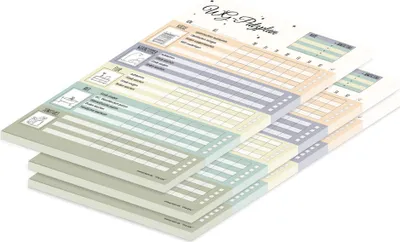 Produktbild von PRICARO Putzplan "One Line", A4, 25 Blatt, 3 Stück