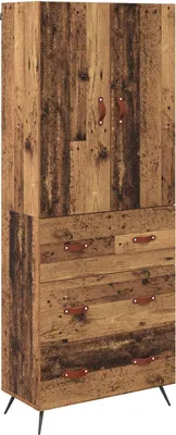 Obrázok produktu pre Highboard Staré drevo 69,5 x 34 x 180 cm Kompozitné drevo