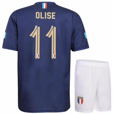 Zdjęcie produktu dla Komplet stroju piłkarskiego Olise, reprezentacja Francji, wersja domowa – Mistrzostwa Świata 2026 – dla dzieci i dorosłych - rozmiar 140