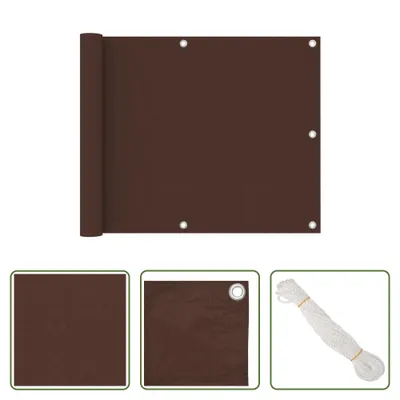Produktbild von The Living Store Balkon-Sichtschutz Braun 75x400 cm Oxford-Gewebe