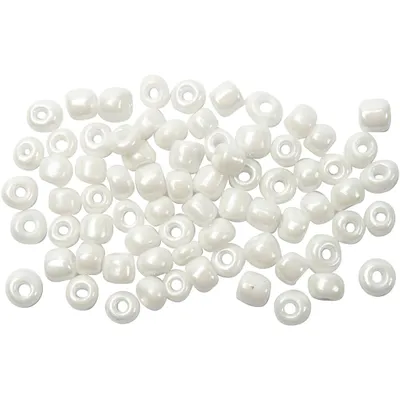 Produktbild von Rocailleperlen, D 4 mm, Größe 6/0, Lochgröße 0,9-1,2 mm, Perlmutt, 500 g/ 1 Pck [HOB-682752]