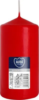 Zdjęcie produktu dla Świeca walec BISPOL Aura 38H 12CM SW60/120 CZERWONA