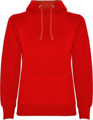 Produktbild von Roly SU1068 | Damen Urban  Hooded Sweatshirt, Tailliert - Farbe: Red 60 - Größe: XXL