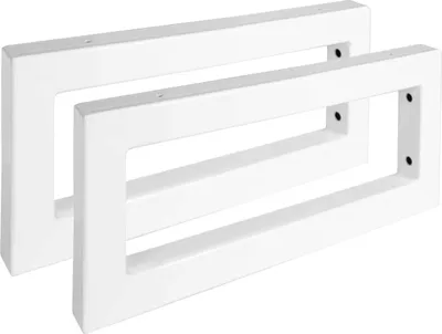 Immagine prodotto di Natural Goods Berlin supporto a parete RECHTECK, supporto per mensola, supporto a parete, lavabi, supporto per mensola, bianco, 350 mm, 2 pezzi