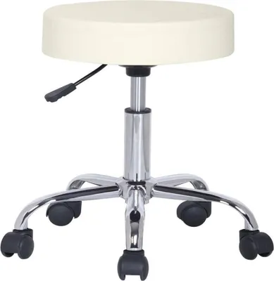 Produktbild von Rollhocker Arbeitshocker Elfenbein Weiß M-95027/193